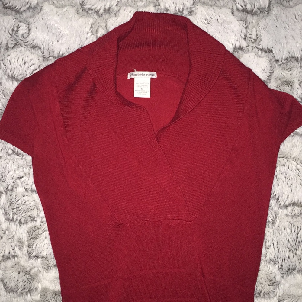 Charlotte Russe small, red sweater dress.